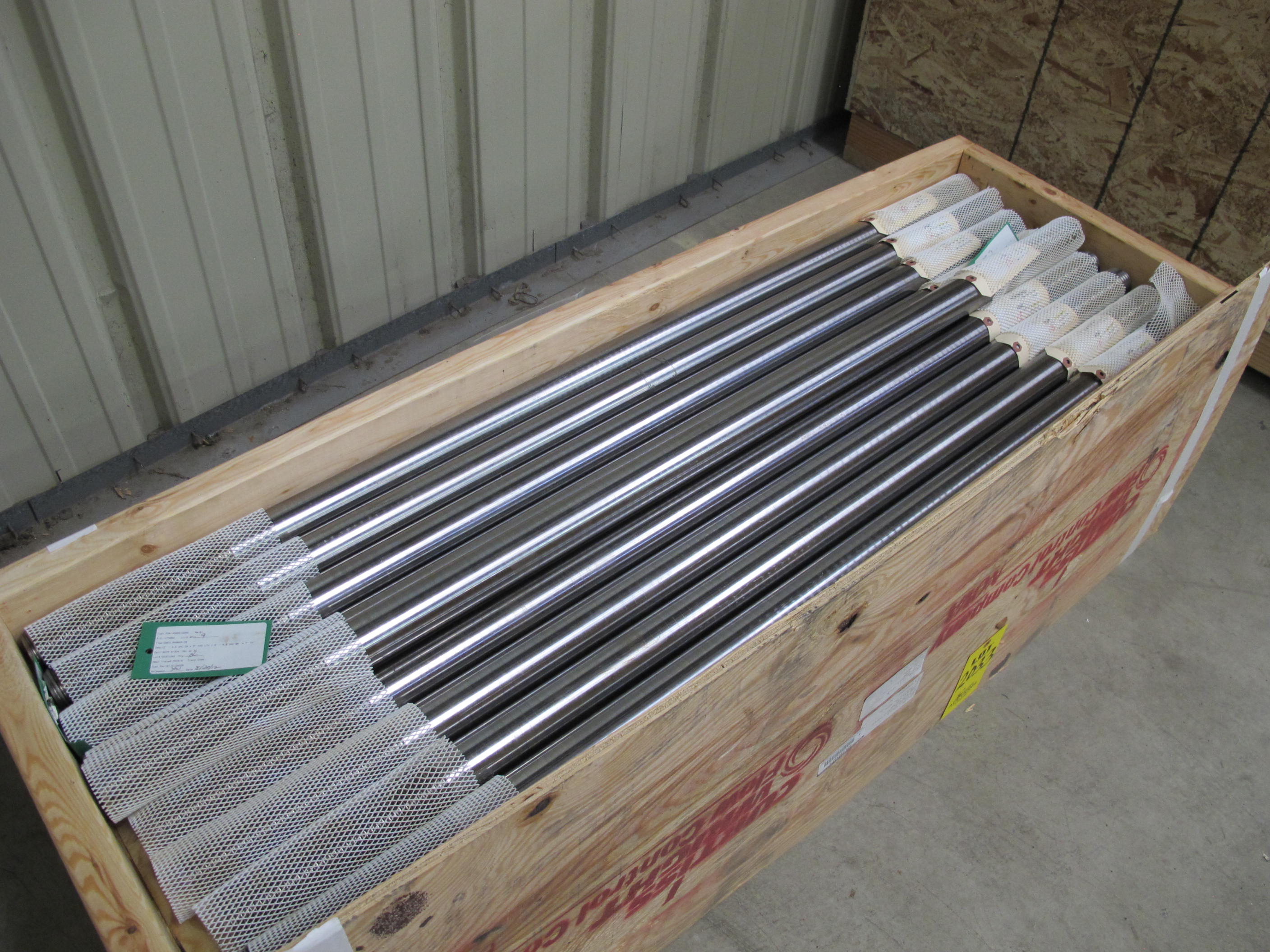 LOT (9) STUD, DOUBLE ENDED TYPE, 2" DIA X 56" LG (7" THREAD EACH END) SIZE, 4.5 NC THREADS-A, 4.5 NC THREADS-B, ALLOY STEEL MATERIAL, A354 SPECIFICATION, BC GRADE (W-44) LOADING & HANDLING FEE $45-